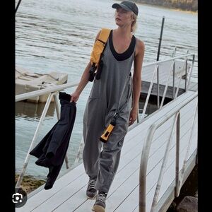 Free People Hot Shot Onesie Charcoal Heather